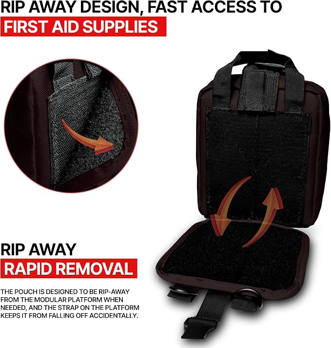 MOLLE Rip Away EMT First Aid IFAK Pouch Medical Empty Bag - Image 5