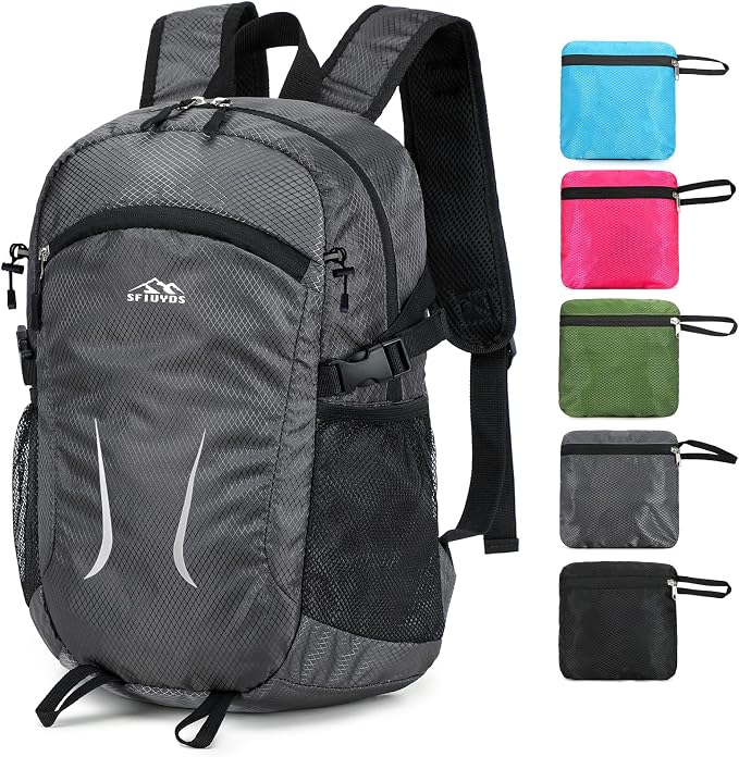Hiking Daypack, 30L Waterproof Hiking Backpack Packable Lightweight Travel Day by SFIUYDS
