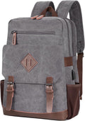 Modoker Vintage Backpack for Men Women, Canvas Bookpack Fits Most 15.6 Inches by Modoker
