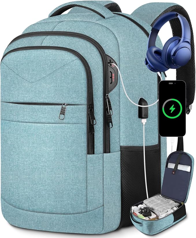 Lapsouno Extra Large Backpack, Travel Laptop Backpack, Carry on Backpack - Image 8