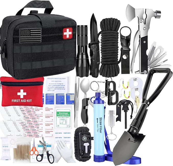 Carlebben Survival Kit Camping kit First Aid Kit Emergency Bugout Bag Gifts by Carlebben