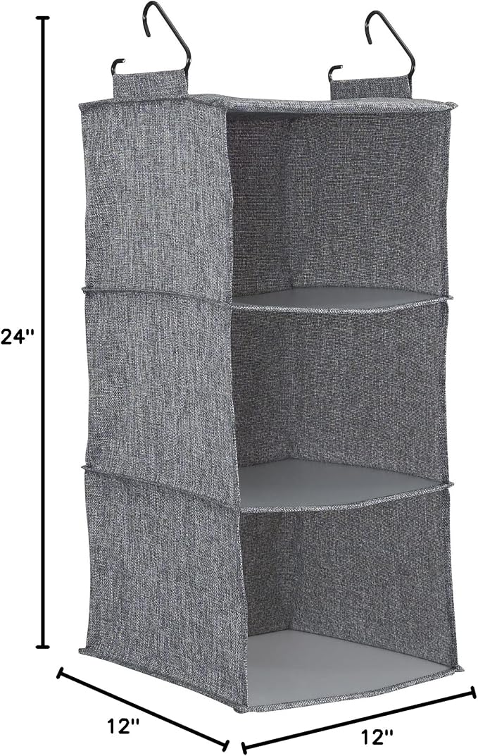 Household Essentials 3 Shelf Hanging Closet Organizer, Hanging Shelf - Image 9