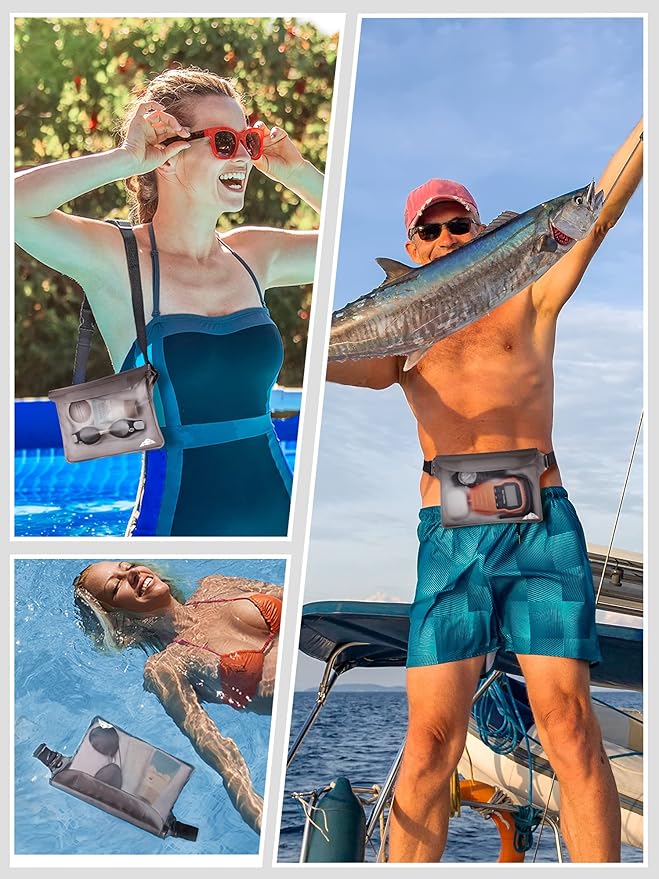 HEETA Waterproof Fanny Pack, Waterproof Pouch Dry Bag 2/3/4 Pack - Image 6
