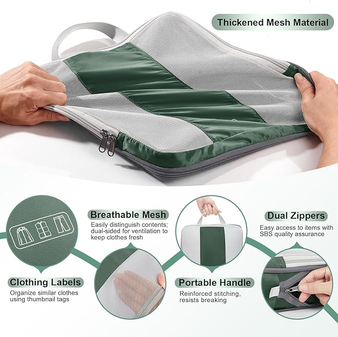10 Set Compression Packing Cubes - Image 6