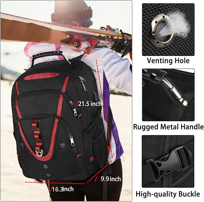 18.4 Inch Laptops Backpack, 55-60L Extra Large Travel Laptop Backpack - Image 5