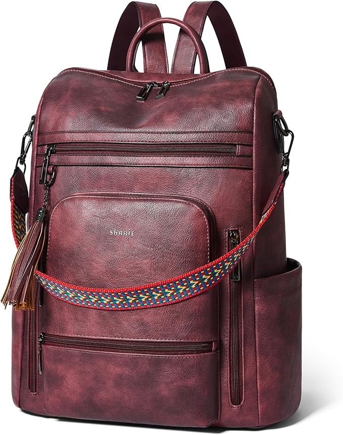 Shrrie Vegan Leather Laptop Backpack by Shrrie