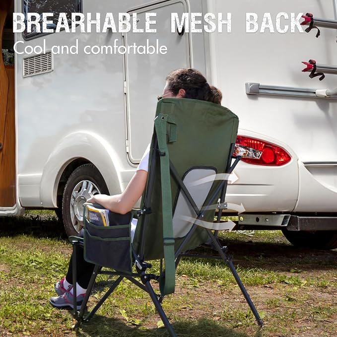 PORTAL Oversized Folding High Back Portable Lawn Chairs - Image 4