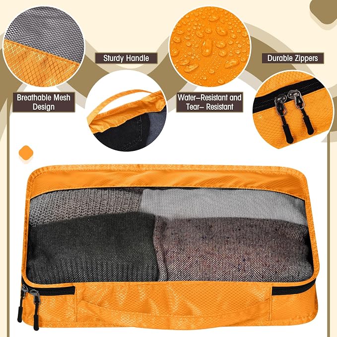 5 Pcs Packing Cubes for Suitcase Large Travel Cubes Carry on Luggage Organizer - Image 3