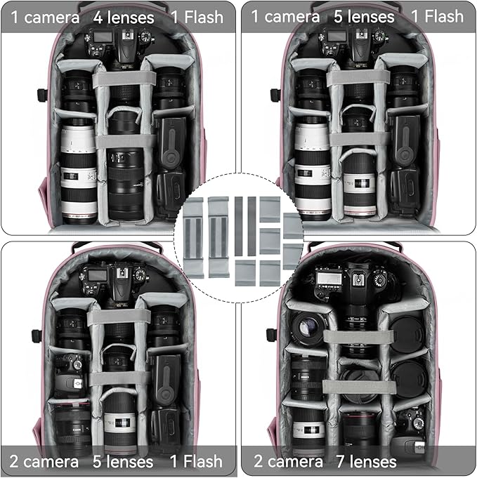 TORIBIO Camera Backpack, Hardshell DSLR Photography Camera Bag, Waterproof Hard - Image 2