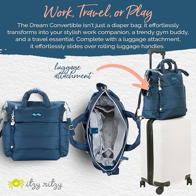 Itzy Ritzy Dream Convertible Diaper Bag Tote Backpack - Image 7