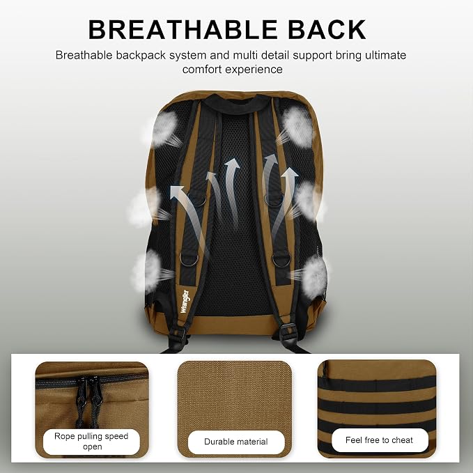 Wrangler Tradesman Backpack, Water Resistant Casual Daypack - Image 5