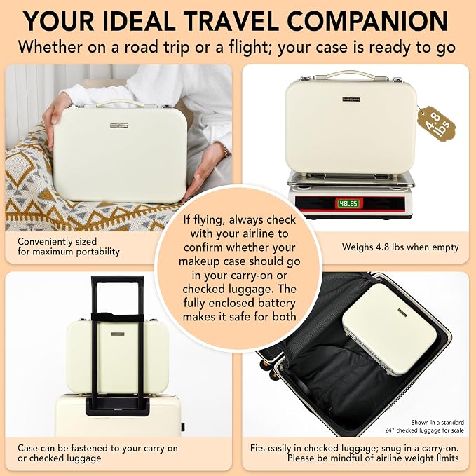 Lighted Makeup Case with Mirror - Image 5