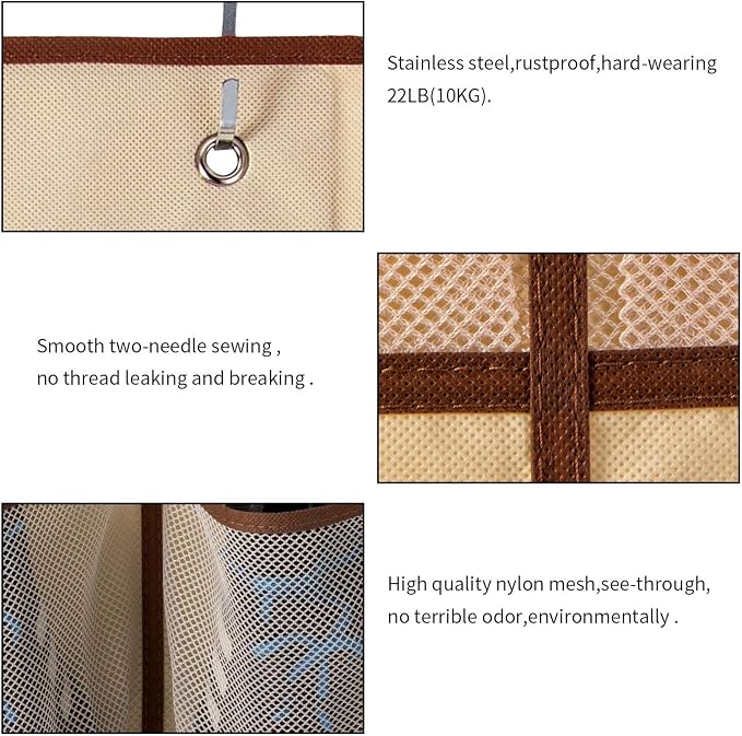 KEEPJOY Over The Door Shoe Organizer, Hanging Shoe Organizer 12 Mesh Pockets - Image 7