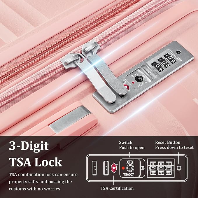 4-Piece Expandable Hardshell Luggage Set - Image 9