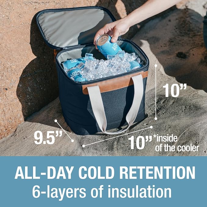 CleverMade Collapsible Insulated Cooler Bag – Leakproof Soft Folding Cooler - Image 4