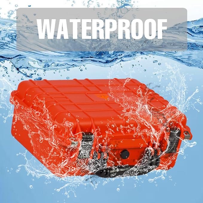 16x 12.8x 6.8 Inch Hard Case, Portable Weather Waterproof Protective Camera Case - Image 3