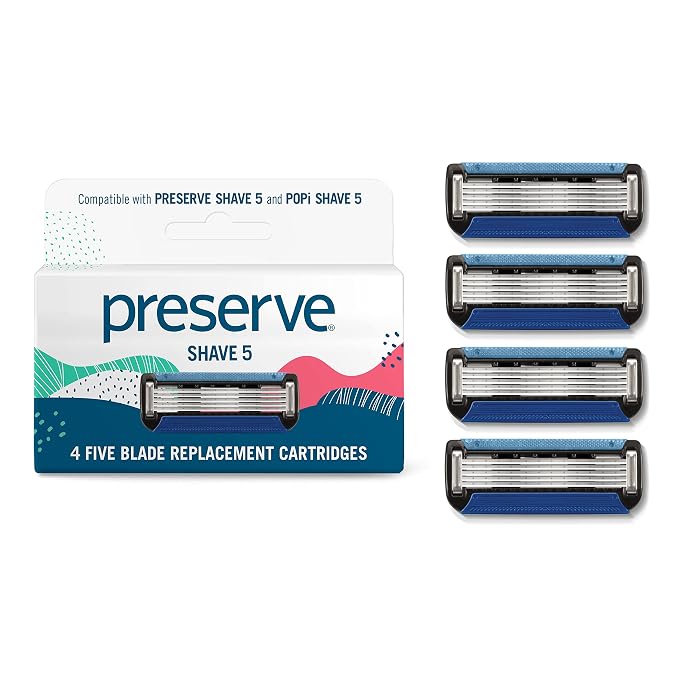 Preserve Shave 5 Razor Blades Refills by Preserve