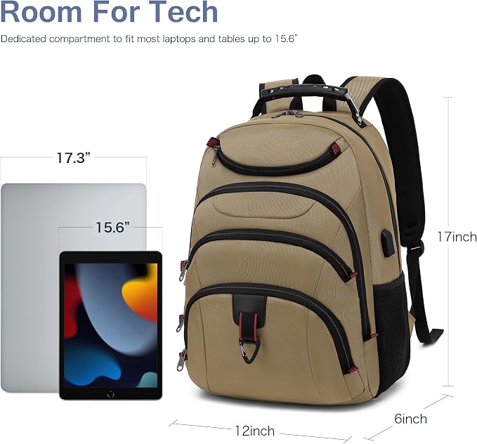 Boavan Laptop Backpack for men, 15.6 inch Laptop Bag - Image 6