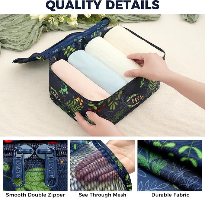 BAGAIL 9 Set Packing Cubes Luggage Packing Organizers - Image 6