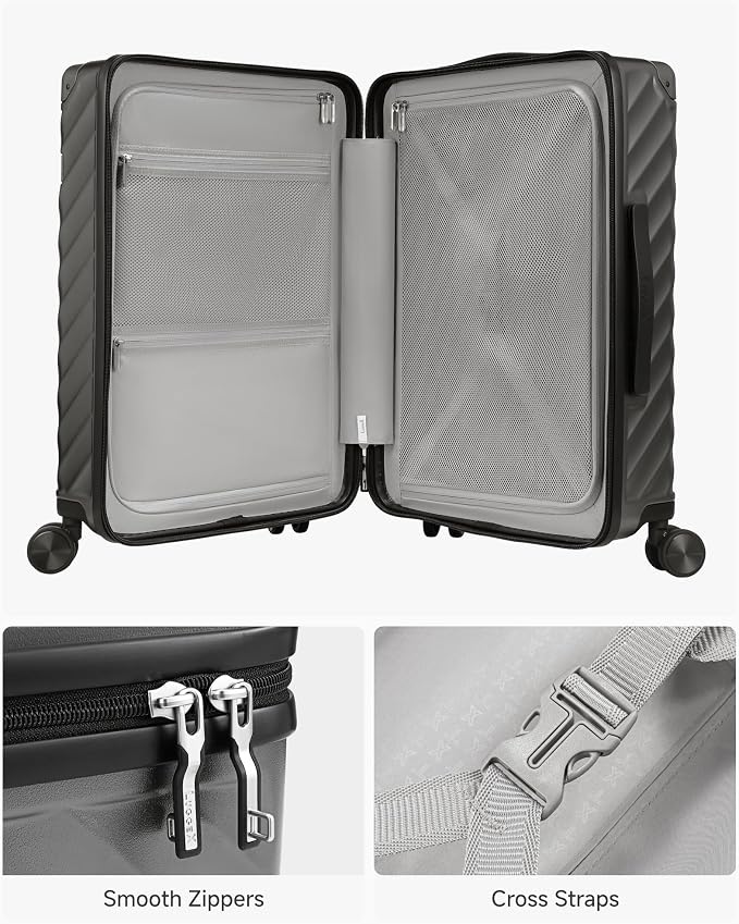 LUGGEX Luggage with Spinner Wheels, Polycarbonate Hard Shell Suitcase, Carry On - Image 8
