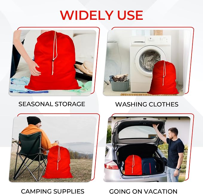 Laundry Bag with Locking Closure Drawstring – Extra Large Heavy Duty 100% Nylon - Image 4