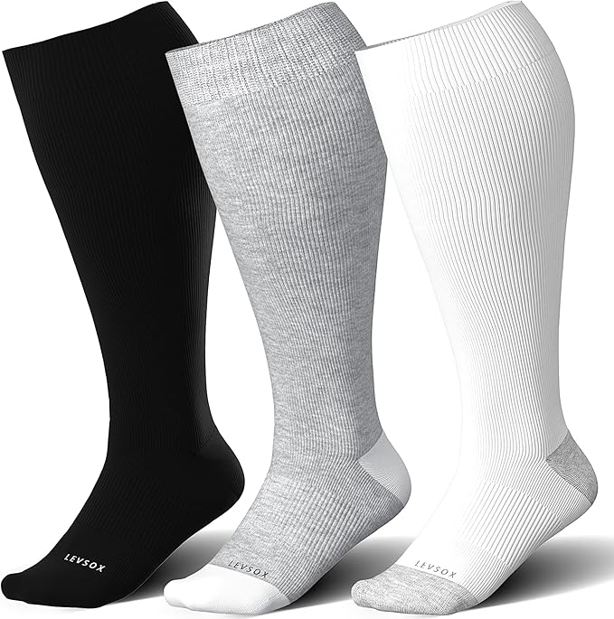 LEVSOX Wide Calf Compression Socks by Levsox