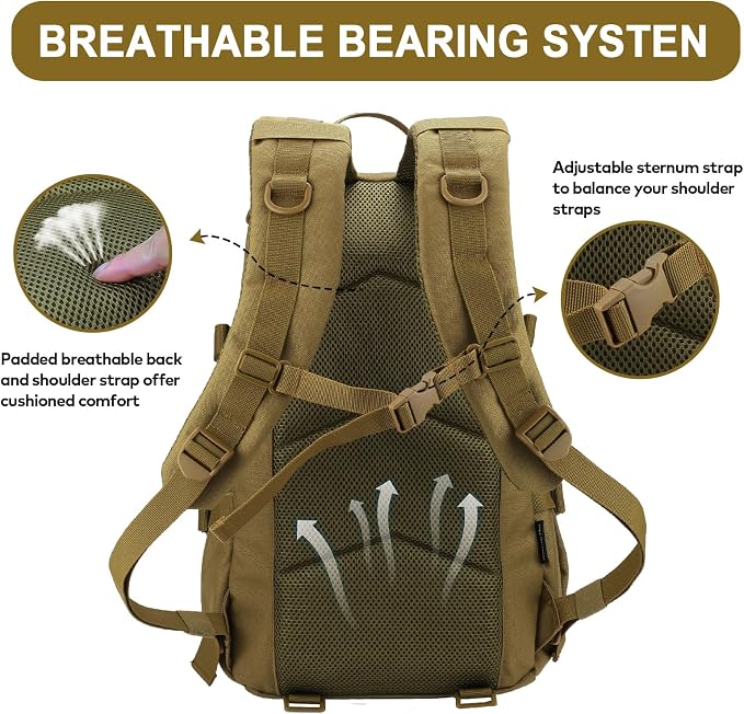 25L Hiking Backpack Small Tactical Backpack Daypack Camping Trekking Hunting - Image 2