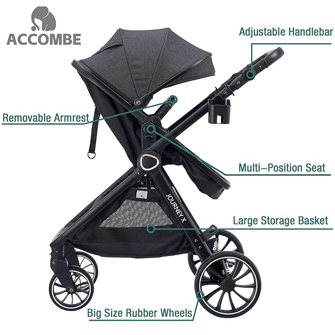 Baby Stroller 2 in 1 Newborn Convertible Stroller Bassinet - Image 5