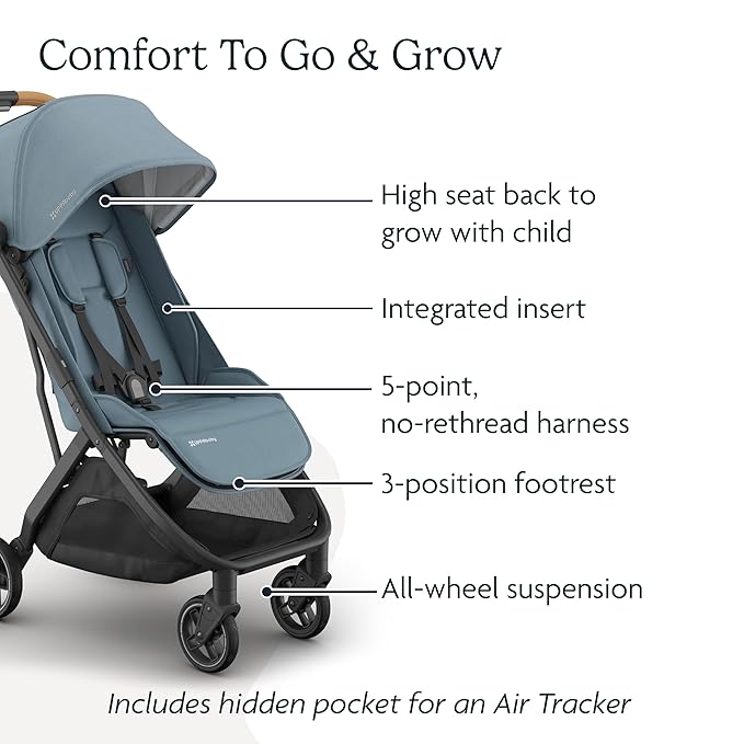 UPPAbaby Minu V3 Travel Stroller | Lightweight + Compact Design | One-Hand Fold - Image 5