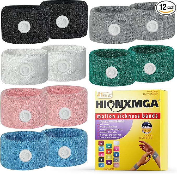 Motion Sickness Bands/Acupressure Nausea Wristband by HIONXMGA
