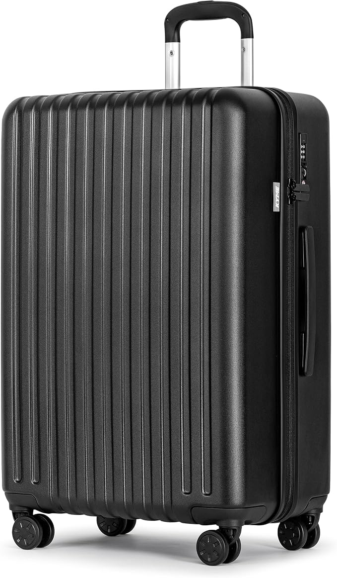 KYME 26-Inch Medium Checked Luggage, 100% PC Hardside Suitcase by KYME