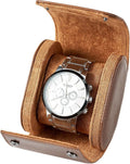 MR.OKAY Single Watch Travel Case-Classic Leather Watch Case by MR.OKAY