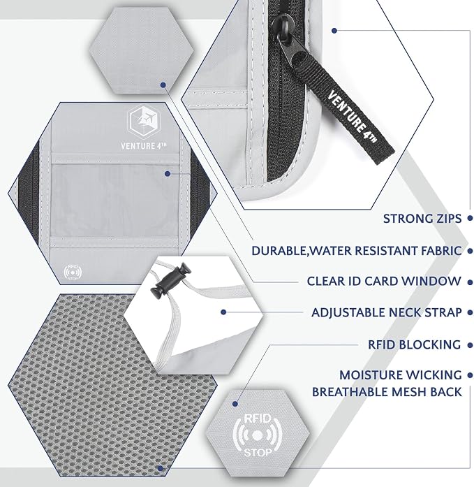 VENTURE 4TH Passport Holder Neck Wallet - Image 5