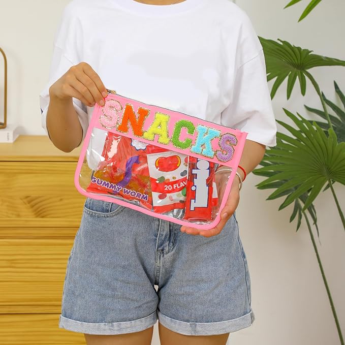 DYSHAYEN Chenille Letter Clear Zipper Pouch - Image 8