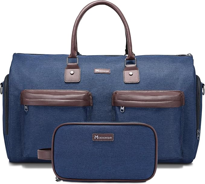 Convertible Garment Bag with Toiletry Bag, Modoker Carry on Garment Duffel Bag by Modoker