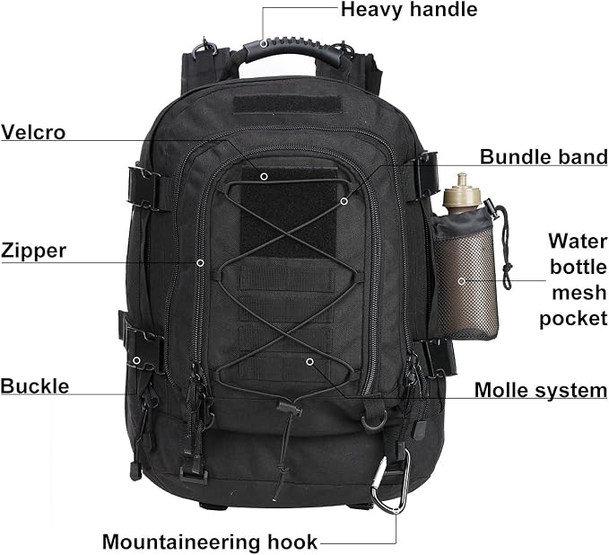 Large Tactical Backpack for Men Military Backpack - Image 4