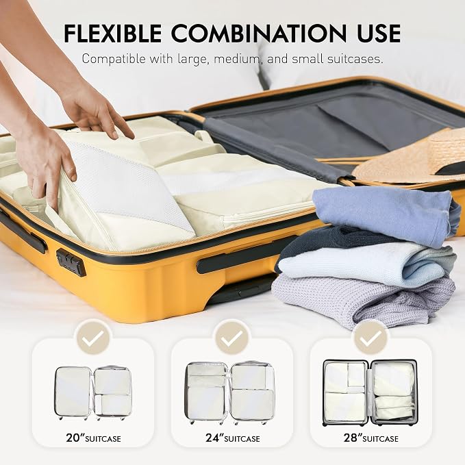 WVM Packing Cubes for Travel, 8 Set Luggage Organizer Bags - Image 3