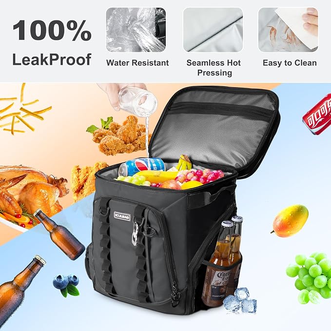 Beach Cooler Backpack for Men 36cans Insulated Backpack Cooler Lunch Bag for - Image 6