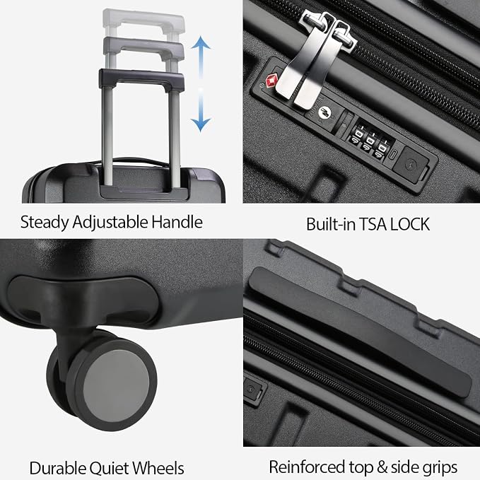 KROSER Hardside Expandable Carry On Luggage - Image 4