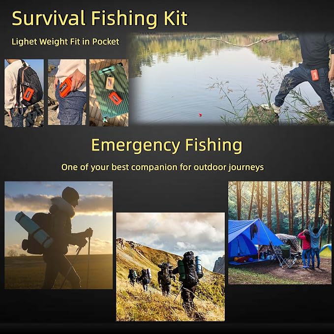 Mini Survival Fishing Kit Small Emergency Fishing TackleBox Pocket Outdoor - Image 2