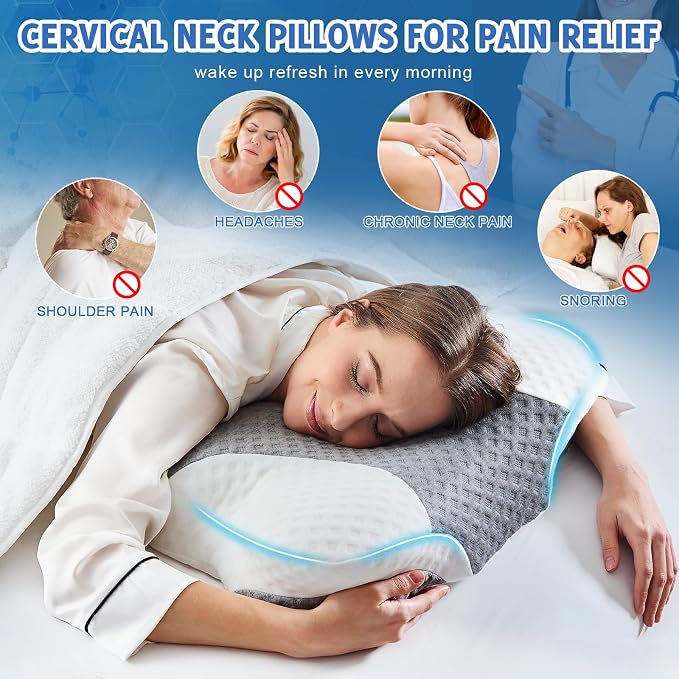 Cervical Neck Pillows with Memory Foam - Image 6