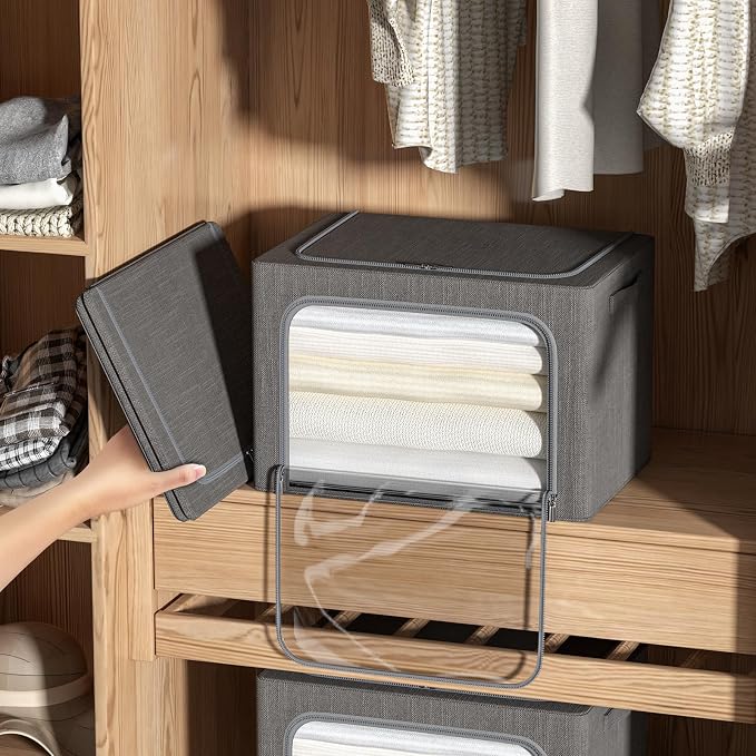 CYhom 4 Pack Clothes Storage Bins - Image 3
