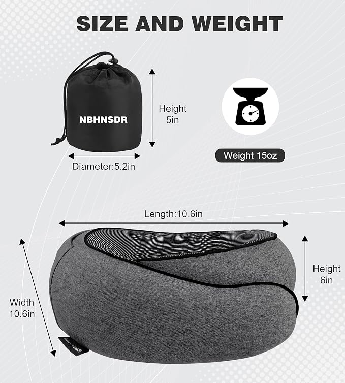 Airplane Travel Pillow, Memory Foam Travel Pillow, Suitable - Image 2