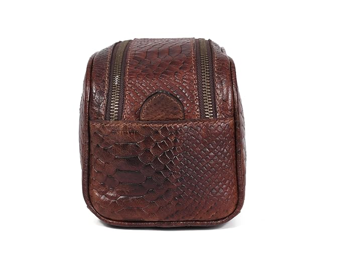 10" Premium Leather Toiletry Travel Pouch - Image 7