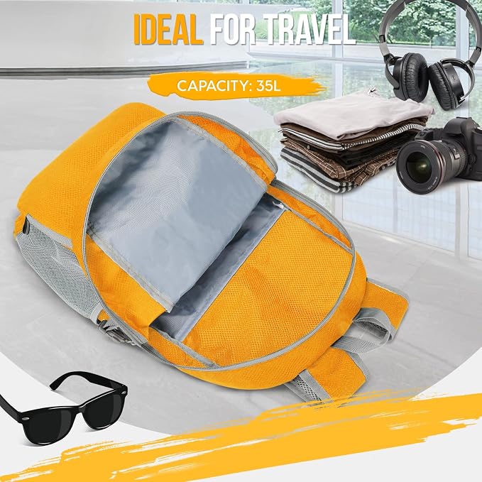 ZOMAKE Lightweight Packable Backpack 35L, Light Foldable Backpacks Water - Image 3