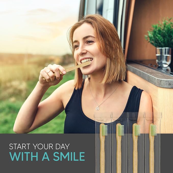 12 Pack Disposable Bamboo Toothbrushes - Image 7