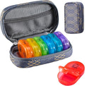 Serfeymi Weekly Travel Pill Organizer 2 Times A Day AM PM Upgraded Rainbow Pill by Serfeymi
