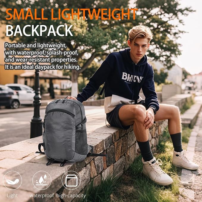 Small Hiking Daypack, 15L Waterproof Hiking Backpack Packable Lightweight - Image 2