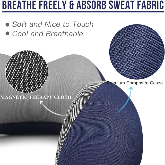 MLVOC Travel Pillow 100% Pure Memory Foam Neck Pillow, Comfortable & Breathable - Image 3
