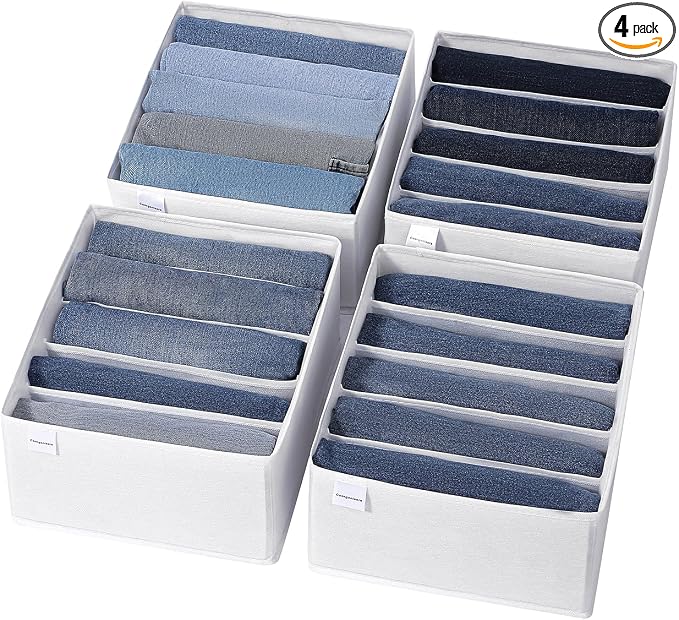 4 Packs Jeans Drawer Organizers by Coorganisers